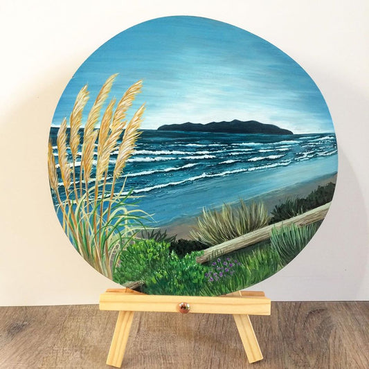 Kapiti Island - Acrylic on wooden board