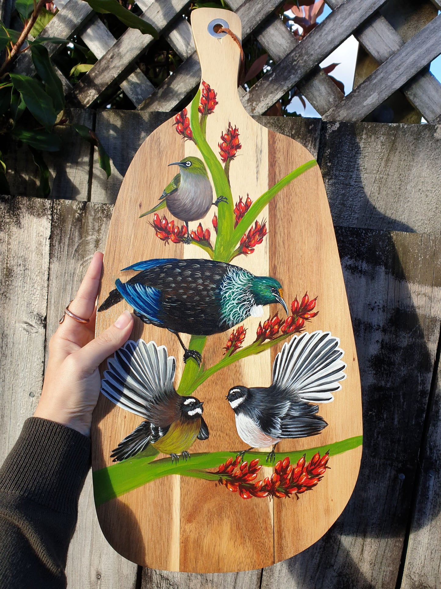 Native Birds - Acrylic on wooden board