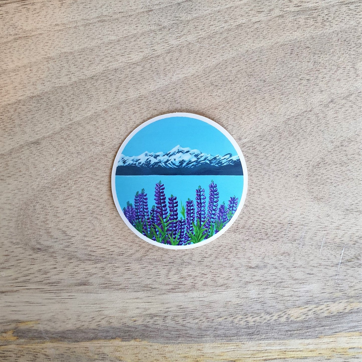 Round Landscape sticker - Mt Cook
