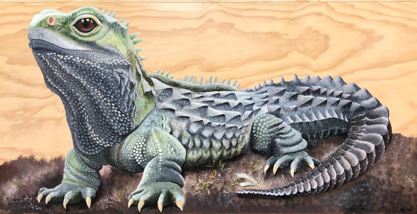 Tuatara - Acrylic on Plywood