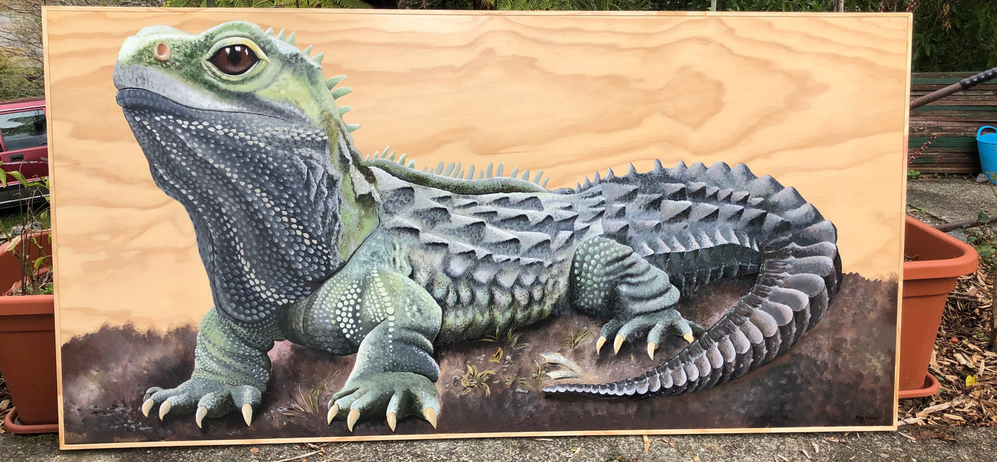 Tuatara - Acrylic on Plywood