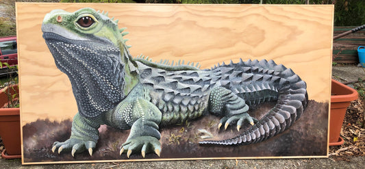 Tuatara - Acrylic on Plywood